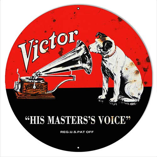 Amazon.com: Victor Phonographs His Masters Voice Aged Looking
